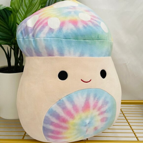 Squishmallows Original 14-Inch Kervena Tie-Dye Mushroom! - Picture 1 of 13